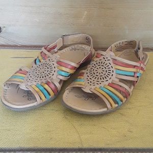 Multi Colored Huarache Sandals